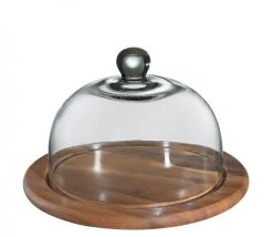 Zassenhaus Kaasstolp Met Houten Plank ø 25 Cm Glas