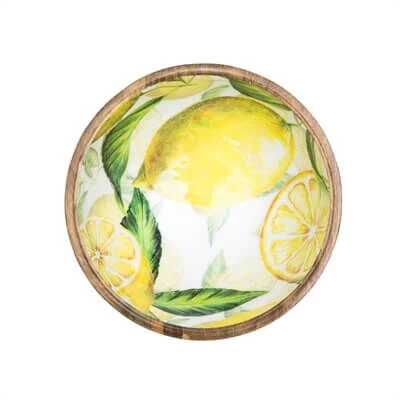 By Room Schaal Rond ø 25 Cm Mangohout Lemon 1 By Room Schaal Rond ø 25 Cm Mangohout Lemon