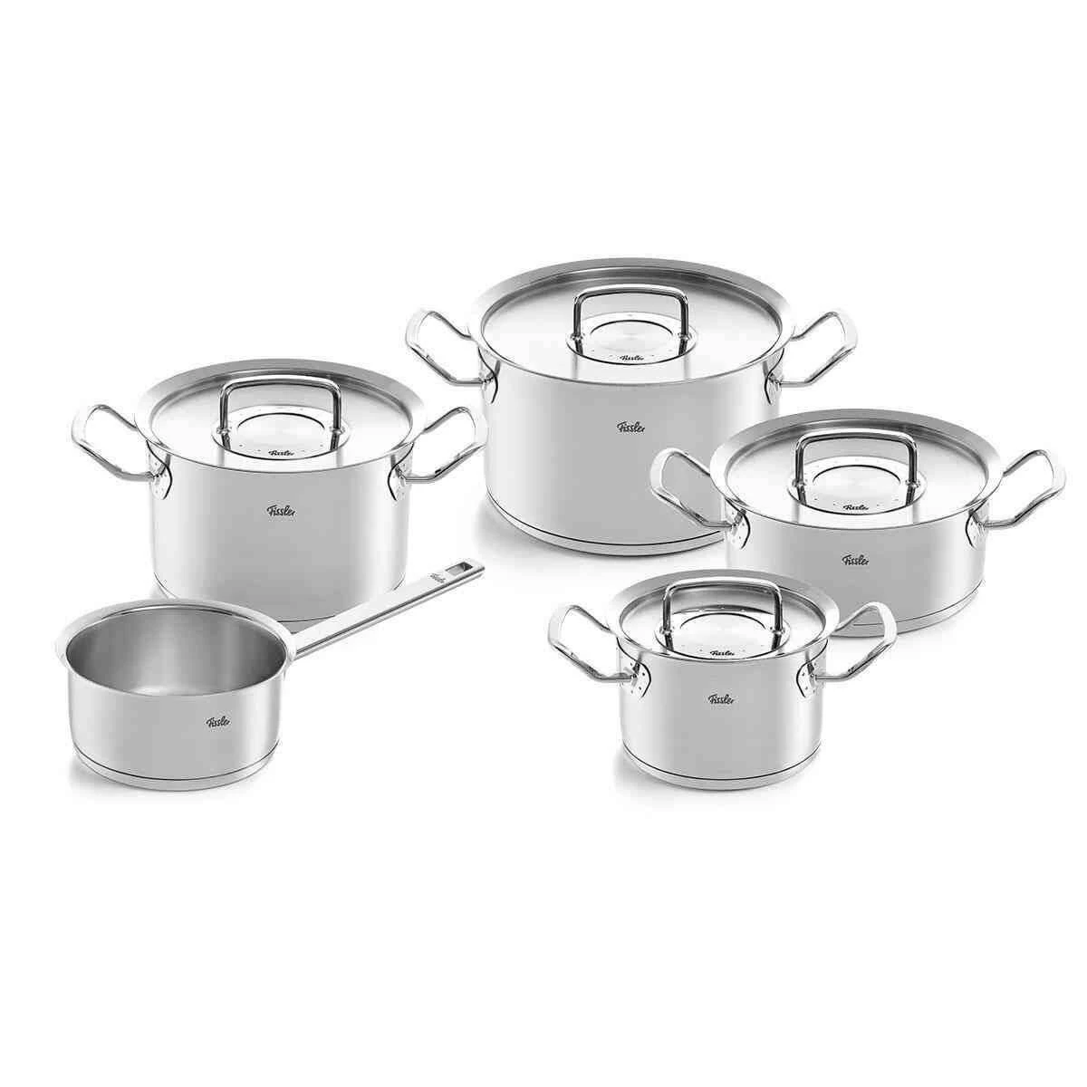 Fissler Original Profi Pannenset Met Steelpan En Lage Kookpan Rvs 5-delig 1 Fissler Original Profi Pannenset Met Steelpan En Lage Kookpan Rvs 5-delig