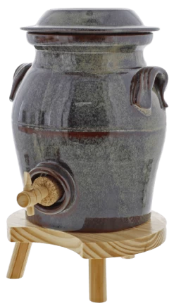 Oldenhof 1821 Azijnvat 3,5 Liter Aardewerk Mosgroen