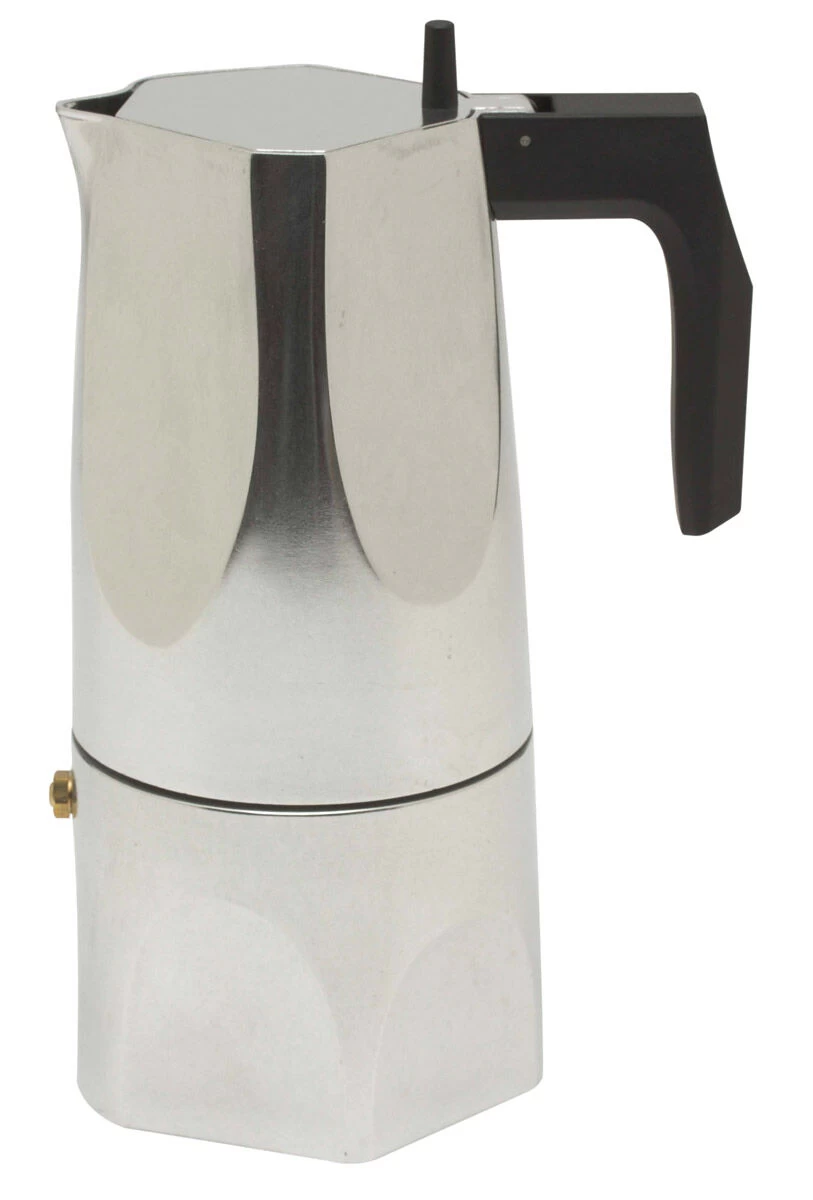 Alessi Ossidiana Mokapot 6-kops Aluminium Glans 1 Alessi Ossidiana Mokapot 6-kops Aluminium Glans