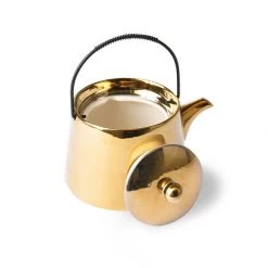 HK Living ACE6740 Bold & Basic Theepot 700 Ml Aardewerk Goudkleurig 6 HK Living ACE6740 Bold & Basic Theepot 700 Ml Aardewerk Goudkleurig -Keuken Koopjes ace6740 lr b 01