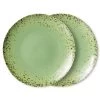 HK Living 70's ACE7078 Kiwi Dinerbord ø 29 Cm Aardewerk 2 Stuks