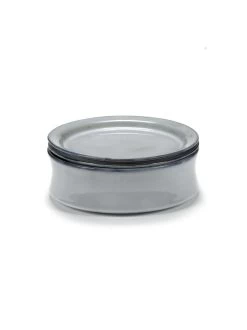 Serax Pure Schaal Met Borden ø 24 Cm Keramiek Blue Glazed 3-delig