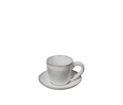 Broste Copenhagen Nordic Sand Espressokop En Schotel Aardewerk Wit