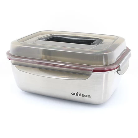 Cuitisan Foodcontainer Rechthoekig Met Handgreep 2800 Ml Rvs 1 Cuitisan Foodcontainer Rechthoekig Met Handgreep 2800 Ml Rvs
