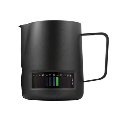 Latte Pro Melkkan Met Temperatuurindicatie 480 Ml Zwart 1 Latte Pro Melkkan Met Temperatuurindicatie 480 Ml Zwart