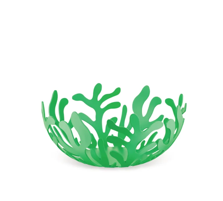 Alessi Mediterraneo Fruitschaal ø 29 Cm Rvs Groen 1 Alessi Mediterraneo Fruitschaal ø 29 Cm Rvs Groen