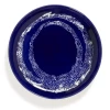 Serax Feast By Ottolenghi Bord S ø 19 Cm H 2 Cm Aardewerk Lapis Lazuli + Swirl-Dots White