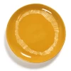 Serax Feast By Ottolenghi Bord S ø 19 Cm H 2 Cm Aardewerk Sunny Yellow + Swirl-Stripes White