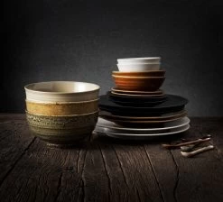 HK Living ACE6978 Kyoto Dinerbord ø 27,5 Cm Aardewerk Wit -Keuken Koopjes servies 2 06