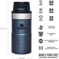 Stanley The Trigger-Action Travel Mug 250 Ml Nightfall 5 Stanley The Trigger-Action Travel Mug 250 Ml Nightfall -Keuken Koopjes stanley pmi classic trigger action thermosbeker 250 ml nightfall eigenschappen