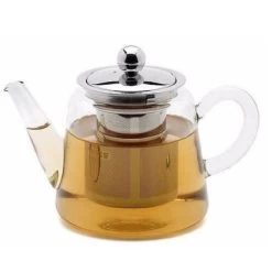 Cristel Jasmin Theepot 1,2 Liter Rvs/glas -Keuken Koopjes theiere jasmin en verre 1 2 l th120vj theieres par cristel 1